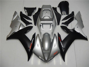 NT Europe Aftermarket Injection ABS Plastic Fairing Fit for Yamaha YZF R1 2002-2003 Silver Black