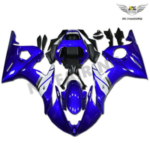 NT Europe Aftermarket Injection ABS Plastic Fairing Fit for Yamaha YZF R6 2003-2005 Blue White