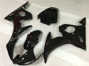 NT Europe Aftermarket Injection ABS Plastic Fairing Fit for Yamaha YZF R6 2003-2005 Glossy Black N048
