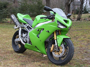 NT Europe Aftermarket Injection ABS Plastic Fairing Fit for Kawasaki ZX6R 636 2003-2004 Green N011