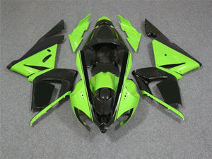 NT Europe Aftermarket Injection ABS Plastic Fairing Fit for Kawasaki ZX10R 2004-2005 Black Green N007