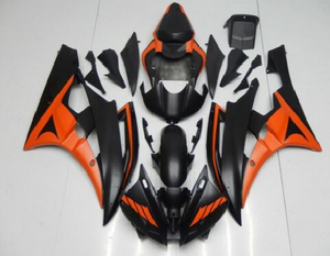 NT Europe Aftermarket Injection ABS Plastic Fairing Fit for Yamaha YZF R6 2006-2007 Orange Black