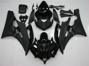 NT Europe Aftermarket Injection ABS Plastic Fairing Fit for Yamaha YZF R6 2006-2007 Black N048