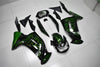 NT Europe Aftermarket ABS Plastic Fairing Fit for Kawasaki EX650R 2006-2010 Green Black N003