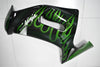 NT Europe Aftermarket ABS Plastic Fairing Fit for Kawasaki EX650R 2006-2010 Green Black N003