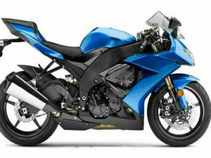 NT Europe Aftermarket Injection ABS Plastic Fairing Fit for Kawasaki ZX10R 2008-2010 Blue Black N008