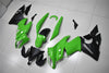 NT Europe Aftermarket ABS Plastic Fairing Fit for Kawasaki EX650R 2009-2011 Green Black N003