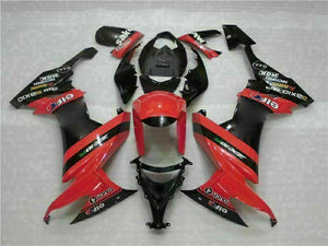NT Europe Fit for Kawasaki 2008-2010 ZX10R ZX-10R ABS Red Black Injection Fairing t010-T