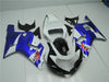 NT Europe Injection  White Blue Fairing Fit for Suzuki 2001-2003 GSXR 600 750 l081