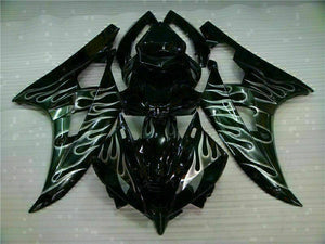 NT Europe Injection Silver Flame Black Fairing Fit for Yamaha 2006-2007 YZF R6 g035