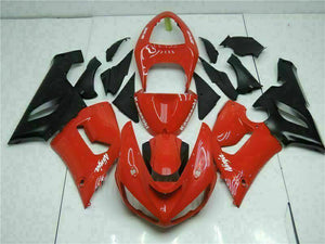 NT Europe Fit for Kawasaki Ninja 2005-2006 ZX6R 636 Red New Injection Fairing Kit t011-T