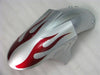 NT Europe Silver Red Flames Fairing Fit for Kawasaki 2005 2006 ZX6R 636 ABS Bodywork Kit e024A