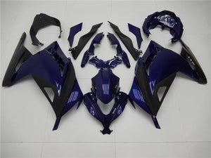 NT Europe Aftermarket Injection ABS Plastic Fairing Fit for Kawasaki EX300 2013-2016 Blue Black N008