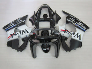 NT Europe ABS Plastics West Black Fairing Fit for Kawasaki 1998-1999 ZX6R u003