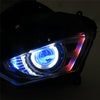 Front Motorcycle Headlight Blue Angel Eye Fit Yamaha 2014-2018 YZF R25 R3