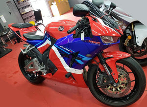 NT FAIRING Fairing Kit Fit for HONDA Blue Red 2001 2002 2003 2004 2005 2006 2007 2008 2009 2010 2011 2012 2013 2014 2015 2016 2017 2018 CBR600F4I  CBR600RR CBR1000RR CBR929RR CBR954RR Injection Mold ABS New Color Scheme(2020 CBR1000RR-R Color Scheme)