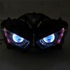 Front Motorcycle Headlight Blue Angel Eye Fit Yamaha 2014-2018 YZF R25 R3
