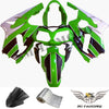 NT Europe ABS Plastics Green Black White Fairing Fit for Kawasaki 2002-2006 ZX12R u004