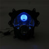 Front Motorcycle Headlight Blue Angel Eye Fit Suzuki 2007-2008 GSXR1000
