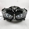 Front Motorcycle Headlight Blue Angel Eye Fit Yamaha 2014-2018 YZF R25 R3