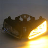 Front Motorcycle Headlight Red Angel Eye Fit Honda 2003-2006 CBR600RR F5