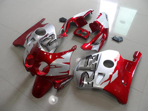 NT Europe ABS Plastics Red Silver Fairing Fit for Honda CBR250RR 1990-1994 u006
