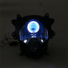 Front Motorcycle Headlight Blue Angel Eye Fit Suzuki 2007-2008 GSXR1000