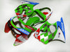 NT Europe ABS Plastics Green White Fairing Fit for Kawasaki 1998-1999 ZX6R ZX-6R 636 u006