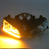 Front Motorcycle Headlight Red Angel Eye Fit Honda 2003-2006 CBR600RR F5