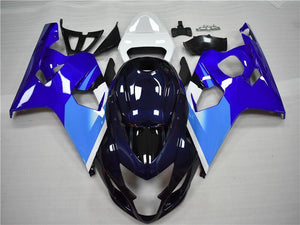 NT Europe Aftermarket Injection ABS Plastic Fairing Fit for Suzuki GSXR 600/750 2004-2005 Blue White N024