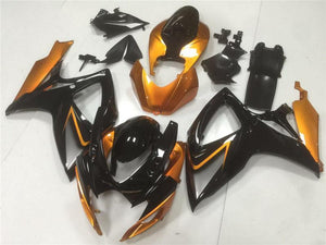 NT Europe Aftermarket Injection ABS Plastic Fairing Fit for Suzuki GSXR 600/750 2006-2007 Black Orange