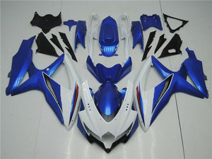 NT Europe Aftermarket Injection ABS Plastic Fairing Fit for Suzuki GSXR 600/750 2008-2010 White Blue