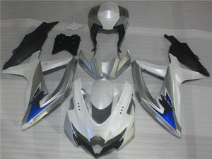 NT Europe Aftermarket Injection ABS Plastic Fairing Fit for Suzuki GSXR 600/750 2008-2010 White Silver Black N001
