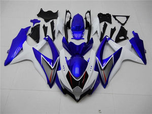 NT Europe Aftermarket Injection ABS Plastic Fairing Fit for Suzuki GSXR 600/750 2008-2010 White Blue N007
