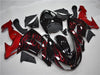 NT Europe Aftermarket Injection ABS Plastic Fairing Fit for Kawasaki ZX10R 2006-2007 Black Red Flame