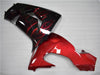 NT Europe Aftermarket Injection ABS Plastic Fairing Fit for Kawasaki ZX10R 2006-2007 Black Red Flame