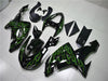 NT Europe Aftermarket Injection ABS Plastic Fairing Fit for Kawasaki ZX10R 2006-2007 Black Green Flame N009