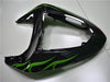 NT Europe Aftermarket Injection ABS Plastic Fairing Fit for Kawasaki ZX10R 2006-2007 Black Green Flame N009