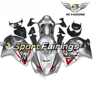 NT Europe Aftermarket Injection ABS Plastic Fairing Fit for GSXR 1300 Hayabusa 1997-2007 Silver Red N083