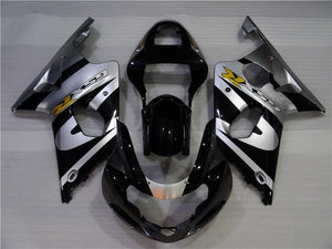 NT Europe Aftermarket Injection ABS Plastic Fairing Fit for Suzuki GSXR 1000 2000-2002 Silver Black N001