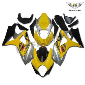 NT Europe Aftermarket Injection ABS Plastic Fairing Fit for Suzuki GSXR 1000 2007-2008 Yellow Silver Black N007