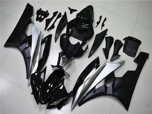 NT Europe Aftermarket Injection ABS Plastic Fairing Fit for Yamaha YZF R6 2006-2007 Silver Black N012