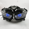 Front Motorcycle Headlight Blue Angel Eye Fit Yamaha 2014-2018 YZF R25 R3