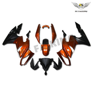 NT Europe Aftermarket ABS Plastic Fairing Fit for Kawasaki EX650R 2009-2011 Orange Black N003
