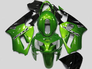 NT Europe ABS Plastics Green Black Fairing Fit for Kawasaki 2002-2006 ZX12R u001